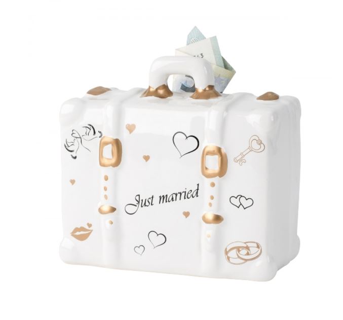 Spardose / Kässeli Koffer Just Married