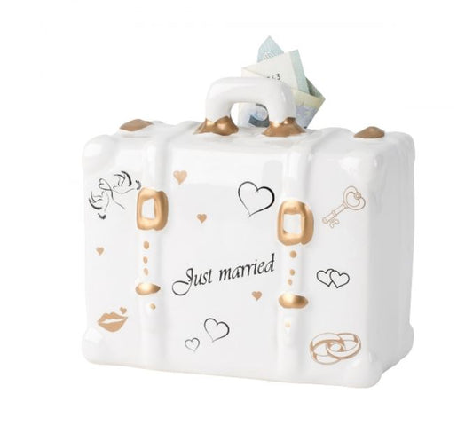 Spardose / Kässeli Koffer Just Married